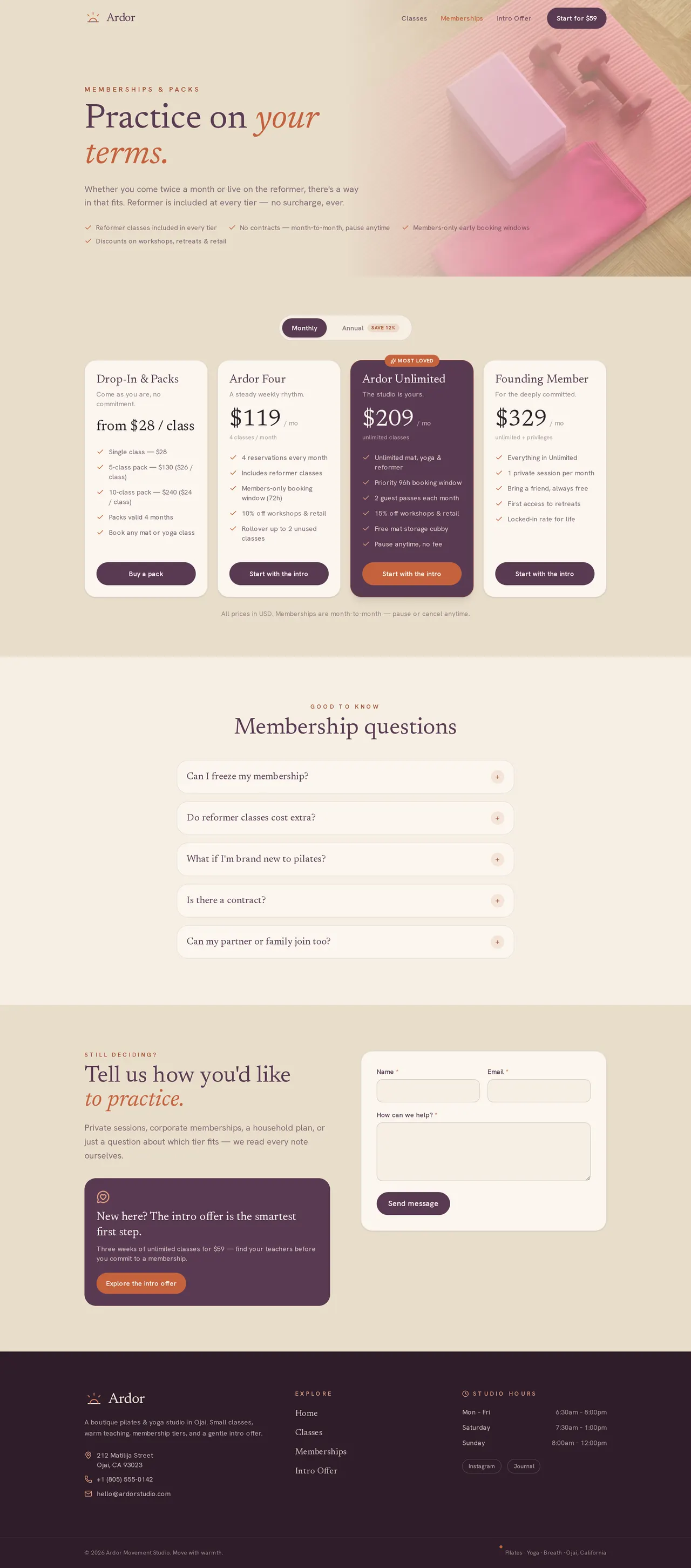 Ardor — Memberships
