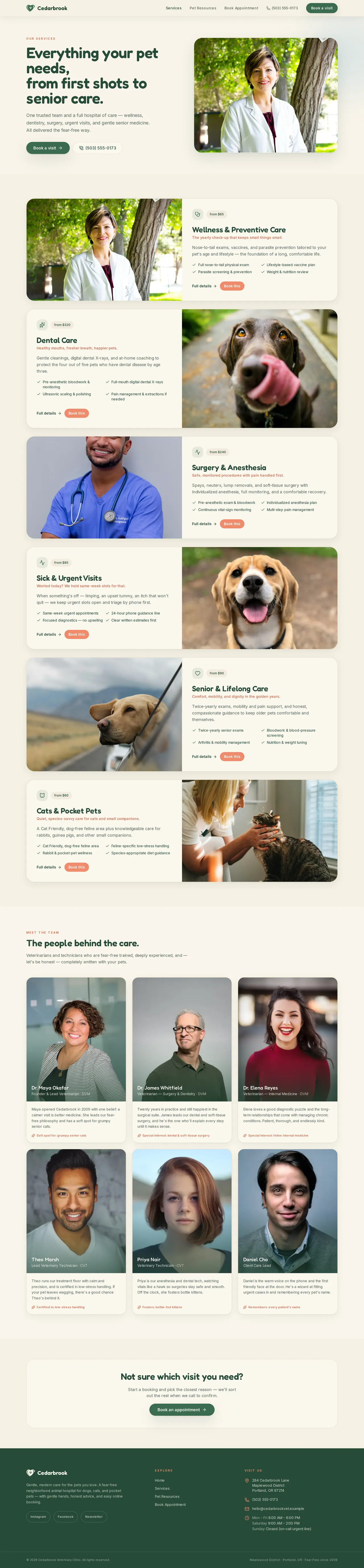 Cedarbrook — Services