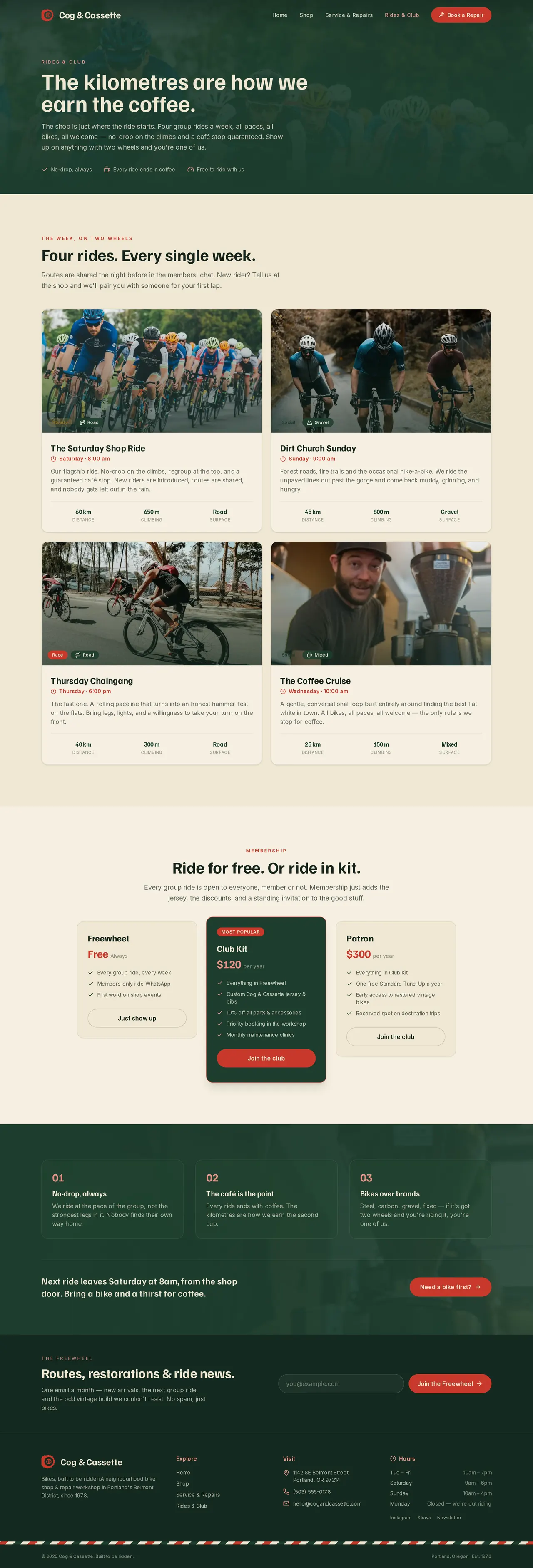 Cog & Cassette — Rides & Club