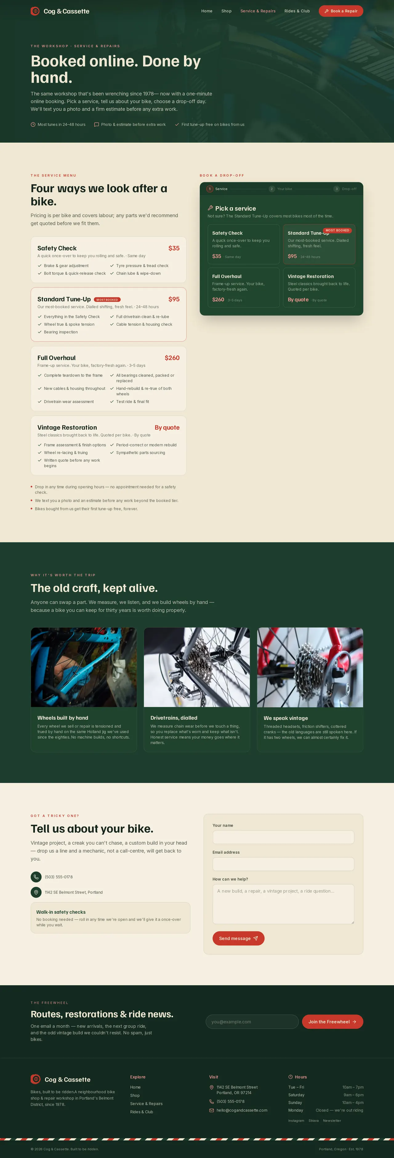 Cog & Cassette — Service & Repairs