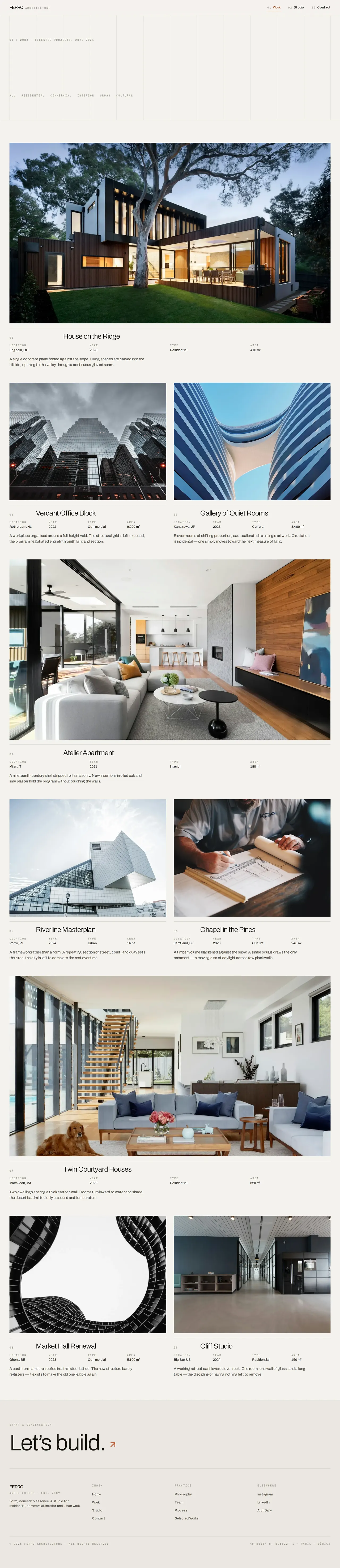 Ferro Studio — Work