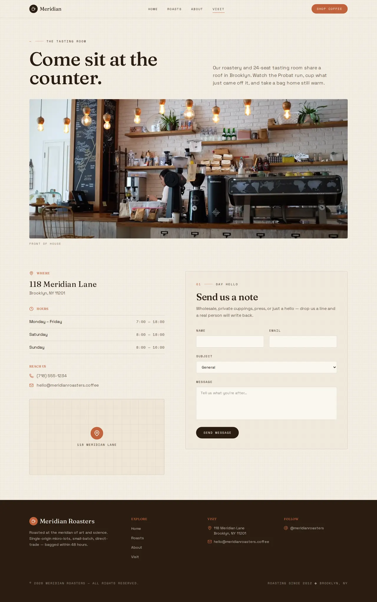 Meridian Coffee — Visit