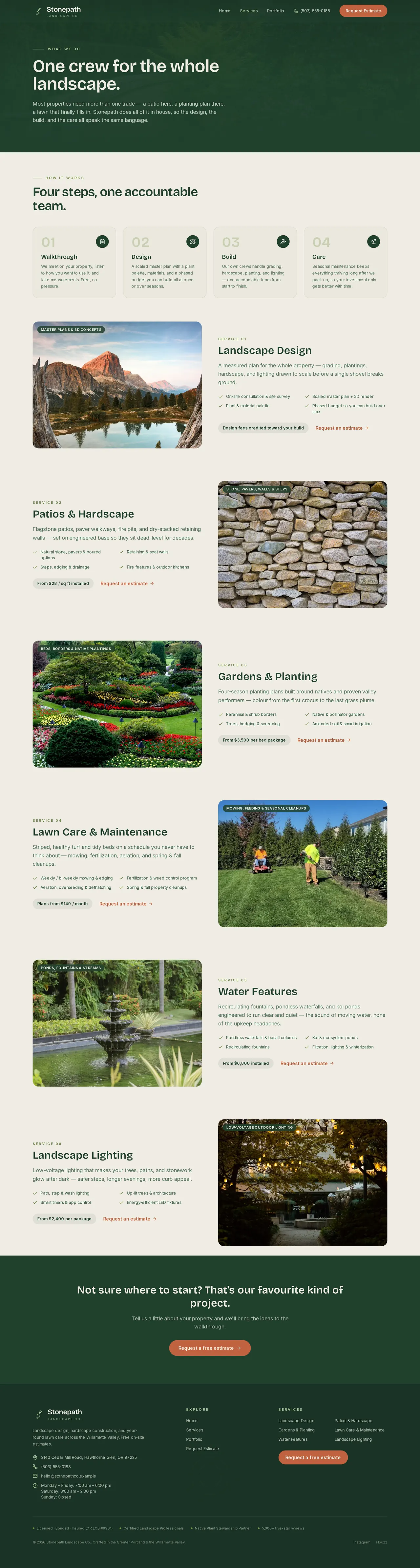 Stonepath Landscape Co. — Services