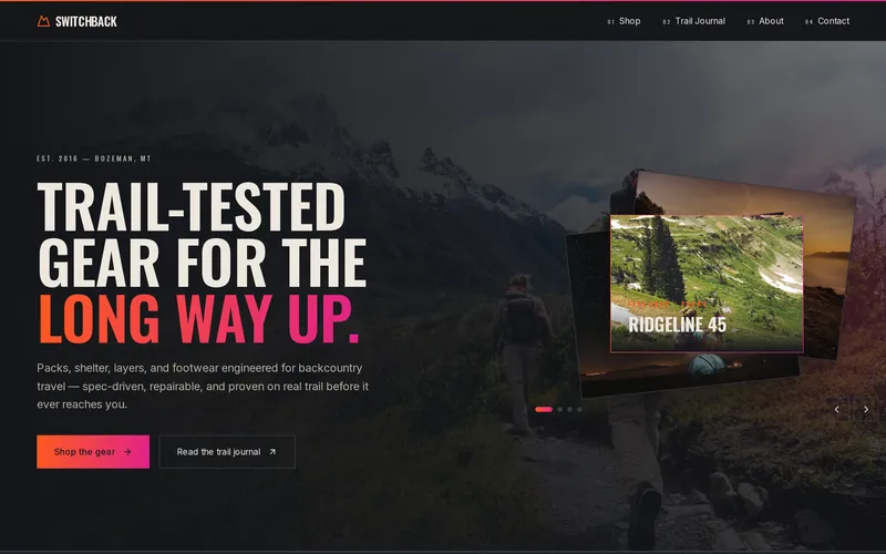 Switchback Supply Co. project screenshot