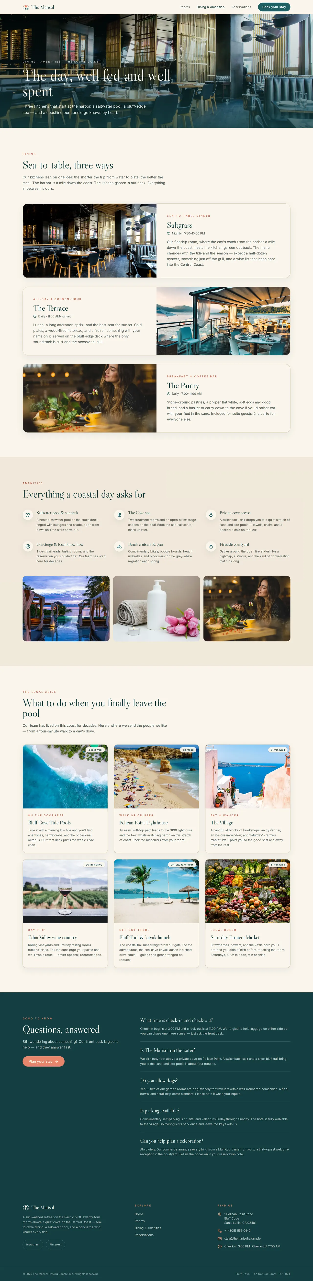 The Marisol — Dining & Amenities