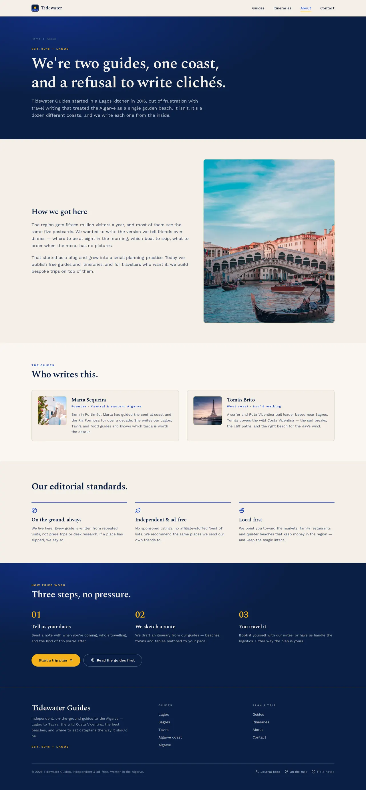 Tidewater Guides — About