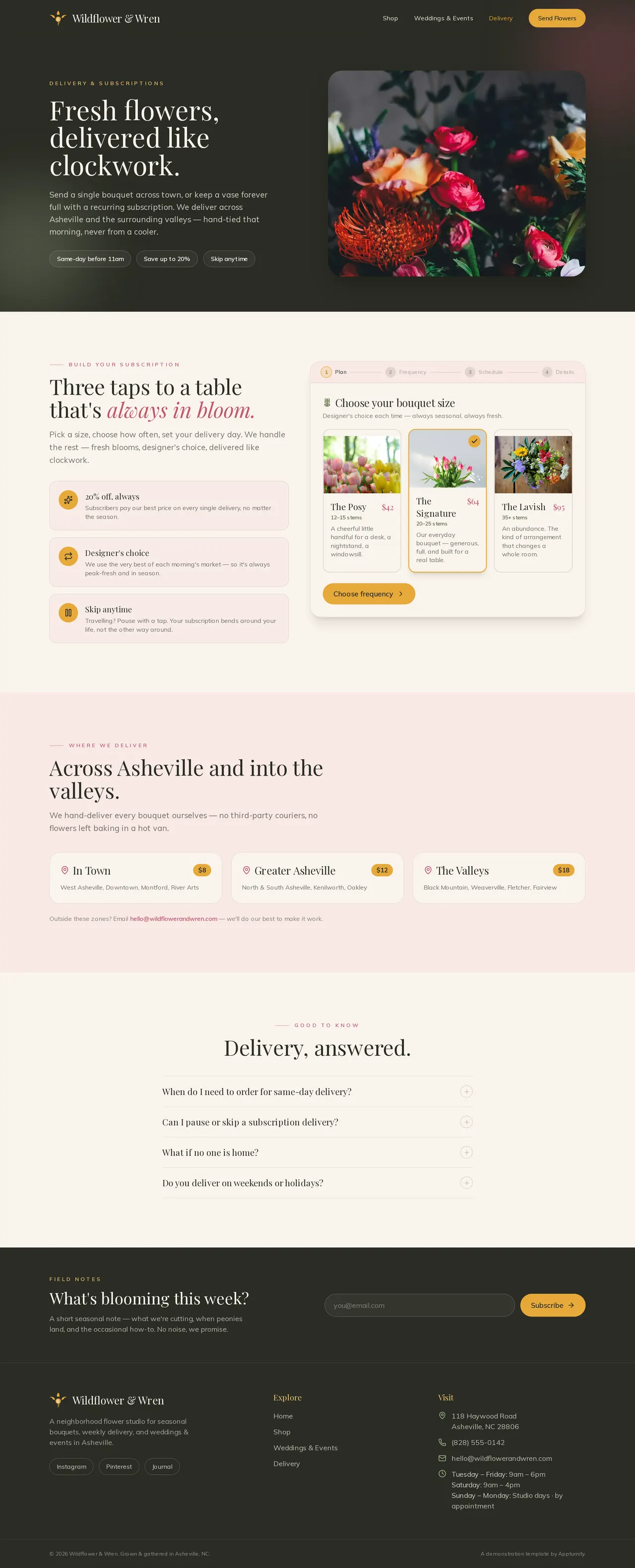 Wildflower & Wren — Delivery