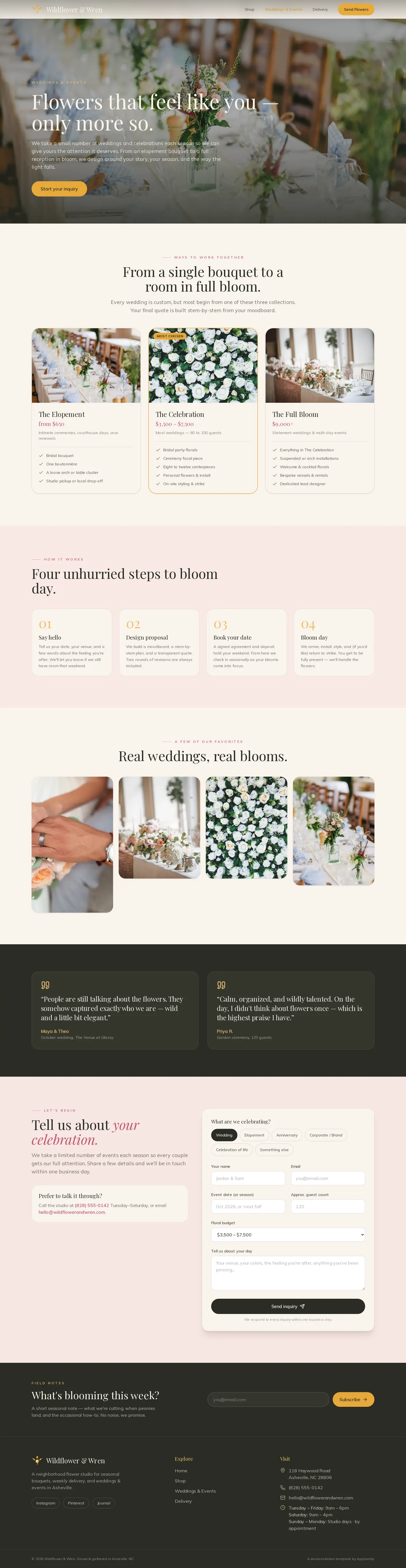 Wildflower & Wren — Weddings & Events